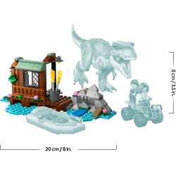 LEGO 76975 Jurassic World Fuga sul Fiume dal T. Rex - Giocattolo Interattivo con Dinosauro, una Barca, un Veicolo ATV e 2 Minif