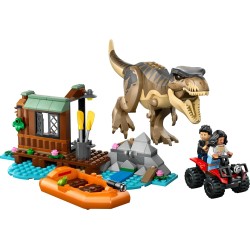 LEGO 76975 Jurassic World Fuga sul Fiume dal T. Rex - Giocattolo Interattivo con Dinosauro, una Barca, un Veicolo ATV e 2 Minif