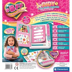 Clementoni - BFF Diario Segreto Unicorno Interattivo con Cassetto dei Segreti, 6 modalità di Gioco, Storie Musica e attività Cr