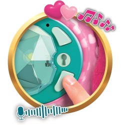 Clementoni - BFF Emy - La Mia Amica dei Segreti, Peluche Interattivo con Modulo Elettronico e Effetti Luminosi, Registrare Mess