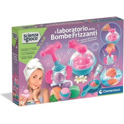 Clementoni Scienza e Gioco - Il Laboratorio delle bombe Frizzanti, Set Creazioni Effervescenti, Colorate e Profumate, Crea Bomb