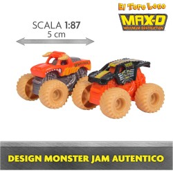 Monster Jam, set di gioco El Toro Loco Venom Velocity Scorpion, Mini Jams, 2 veicoli Monster Truck die-cast speciali El Toro Lo