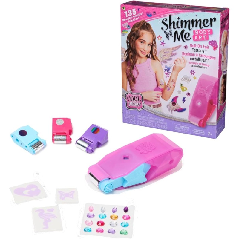 Cool Maker, Shimmer Me Roll Crea Tattoo, Gioco Tatuaggi, Giocattoli Creativi per bambine, 7+ anni