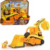 Rubble & Crew, Veicolo da lavoro Deluxe di Rubble, Bulldozer da cantiere con luci, suoni e personaggio, giocattoli per bambini