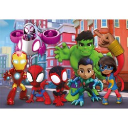 Clementoni - 24249 - Marvel Spidey And His Amazing Friends Supercolor - 24 Maxi Pezzi, Puzzle Cartoni Animati