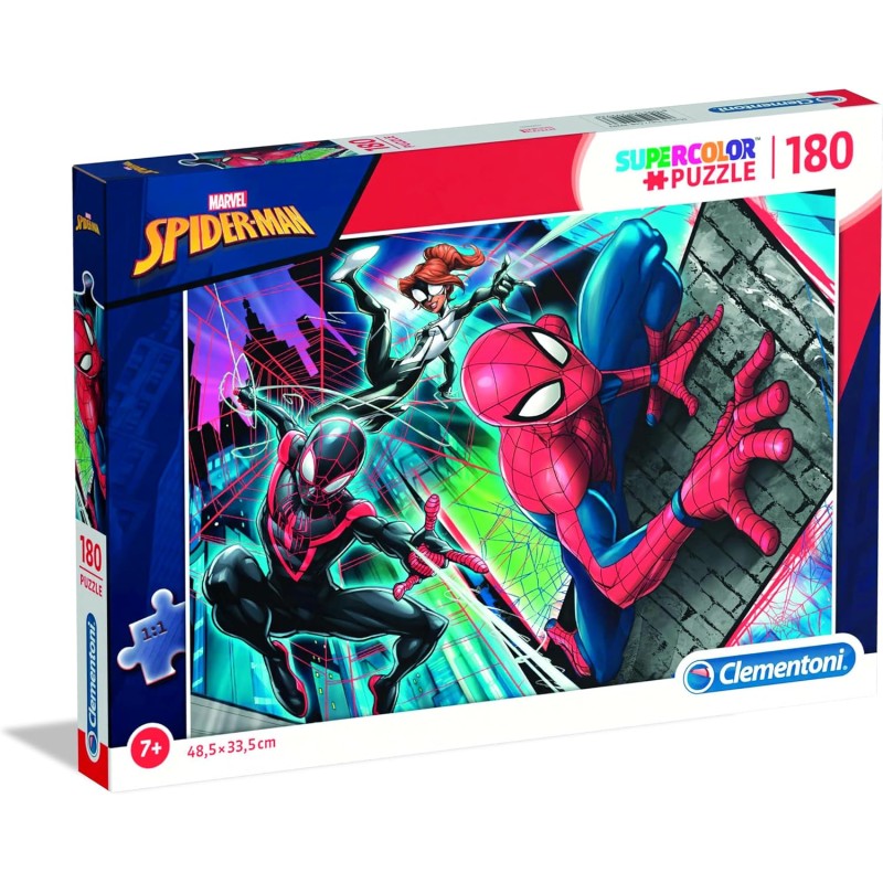 Clementoni - 29293 - Supercolor Puzzle - Marvel Spider-Man - 180 pezzi