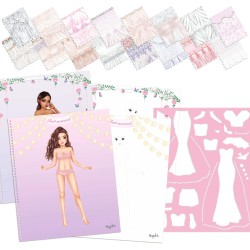 Depesche 12393 Crea Il Tuo Speciale Matrimonio TOPModel - Libro di Adesivi con 60 Pagine per Creare Bellissimi Abiti, Inclusi F