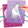 Depesche 12931 Miss Melody Crea i Tuoi Cavalli Glitterati - Libro da colorare con 30 Pagine per disegnare Motivi di Cavalli, in