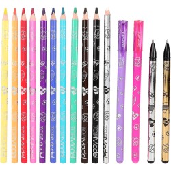 Depesche 12943 TOPModel Set di Libro da colorare 76 Pagine + mattite