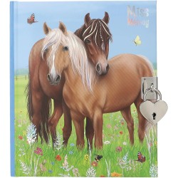 Depesche 12967 Miss Melody - Diario con Motivo di Cavalli e Chiusura a Cuore, Libro con 192 Pagine Foderate e splendidamente il