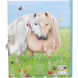 Depesche 12967 Miss Melody - Diario con Motivo di Cavalli e Chiusura a Cuore, Libro con 192 Pagine Foderate e splendidamente il