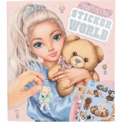 Depesche 13209 TOPModel Team Teddy - Libro di adesivi con 20 pagine di sfondo illustrate da disegnare da soli, inclusi 3 adesiv