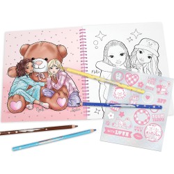 Depesche 13210 TOPModel Team Teddy-Libro da colorare con 40 Pagine per Creare Motivi di Modelli e orsacchiotti, incl. 1 Foglio 