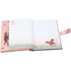 Depesche 13236 Miss Melody - Diario con codice numerico e Suono, Libro in Rosa e Verde, con Motivo a Cavallo e 80 Pagine a Righ