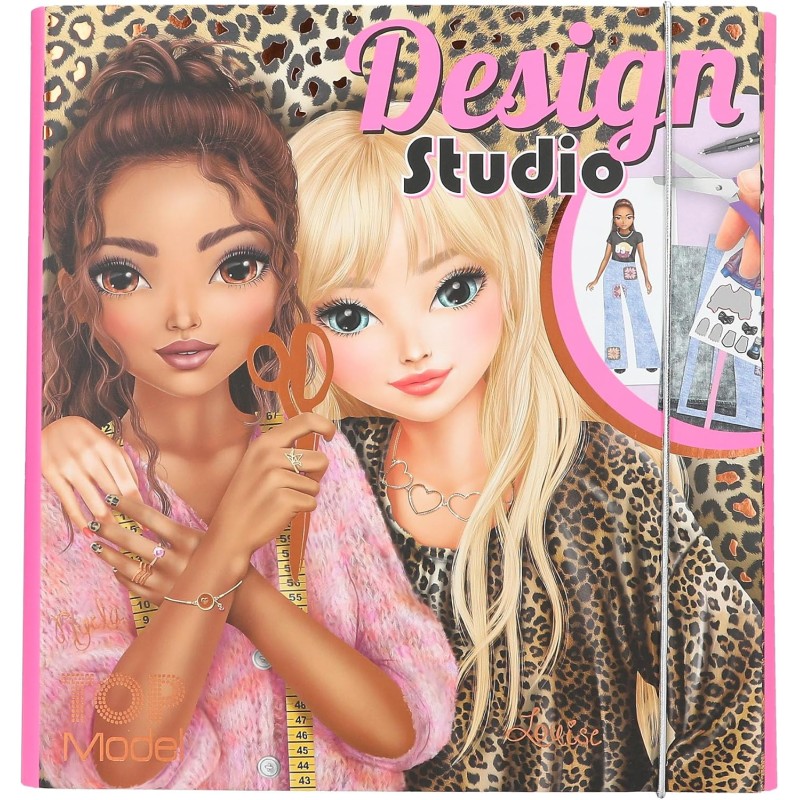 Depesche 13345 Crea Il Tuo TOPModel - Libro da colorare Design Studio, con 30 Pagine per disegnare Motivi di Modelli, Inclusi A