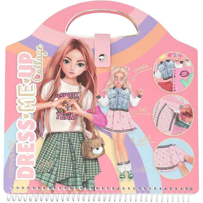 Depesche 13574 TOPModel - Libro di Adesivi Dress Me Up con 20 Pagine di Motivi di Ballerine prestampati da disegnare da Soli, I