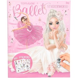 Depesche 13610 TOPModel Stickerworld Ballet - Libro di Adesivi con 20 Pagine di Sfondo da incollare, Incluse 3 Pagine Doppie di