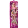Barbie Fashionistas Bambola n.181 - Bambola con Vestito con Stampe e Maniche a Volant - Zeppe Arancioni - Occhiali Rosa - Regal