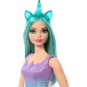 Barbie - Bambola Unicorno, con coloratissimi capelli fantasia, outfit sfumato e accessori fantasy a tema inclusi, ispirata a Ba