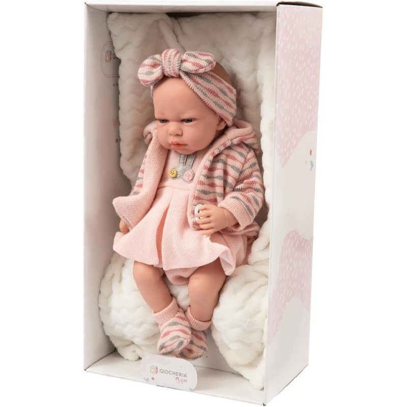 Arias - Bambola bebè con cuscino, rosa. 40cm, POS200059