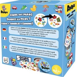 Asmodee Dobble Kids (Eco-Sleeve), Gioco Da Tavolo Per Bambini dai 4 anni in su, dai 2 ai 5 Giocatori, Edizione In Italiano