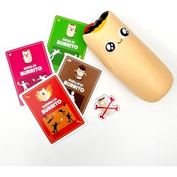 Asmodee - Throw Throw Burrito - Divertente Gioco da Tavolo, con Due Burrito Squishy, Carte da Gioco, 7+ Anni, 2-6 Giocatori, Ed