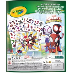 Crayola, Album da Colorare con Sticker Spidey, 32 pagine e 4 fogli di adesivi inclusi, 04-0738
