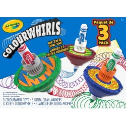 ColourWhirls, la Trottola dei Colori, Set con 3 Trottole, Colori Assortiti, Sfide in Famiglia e con gli Amici, Gioco e Regalo C