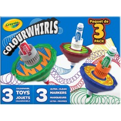 ColourWhirls, la Trottola dei Colori, Set con 3 Trottole, Colori Assortiti, Sfide in Famiglia e con gli Amici, Gioco e Regalo C