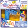 CRAYOLA Marker Airbrush - Aerografo Creativo per Bambini con 8 Pennarelli Lavabili e 5 Stencil, Giocattolo Educativo per Attivi