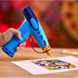 CRAYOLA Marker Airbrush - Aerografo Creativo per Bambini con 8 Pennarelli Lavabili e 5 Stencil, Giocattolo Educativo per Attivi