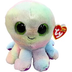 TY Beanie Boos - Bubbles il Polipo con Occhi Verdi Grandi e Glitter, il Peluche con gli Occhi Grandi Scintillanti - 15 Cm - T37