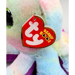 TY Beanie Boos - Bubbles il Polipo con Occhi Verdi Grandi e Glitter, il Peluche con gli Occhi Grandi Scintillanti - 15 Cm - T37