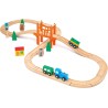 SEVI Pista per Trenino (39 pz.) | Trudi by Giochi in Legno educativi Prima Infanzia | 29x29x6cm Wood | Modello 88061