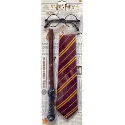 Rubies Kit accessori di Harry Potter per ragazzi include occhiali, bacchetta di Harry Potter e cravatta. Warner ufficiale