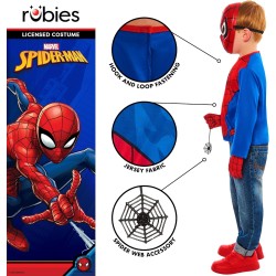 Rubies Costume ufficiale Marvel Spiderman, per bambini, Tg.4-6 anni