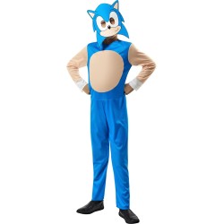 Rubies Costume Sonic The Hedgehog per bambino e bambina Tg.S (7/8 anni) 122-128 cm, Tuta e maschera, Licenza Ufficiale Sega