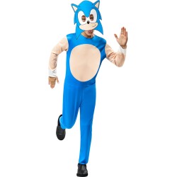 Rubies Costume Sonic The Hedgehog per bambino e bambina Tg.S (7/8 anni) 122-128 cm, Tuta e maschera, Licenza Ufficiale Sega