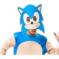 Rubies Costume Sonic The Hedgehog per bambino e bambina Tg.S (7/8 anni) 122-128 cm, Tuta e maschera, Licenza Ufficiale Sega
