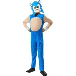 Rubies Costume Sonic The Hedgehog per bambino e bambina Tg.XS (5/6 anni) 110-116 cm, Tuta e maschera, Licenza Ufficiale Sega