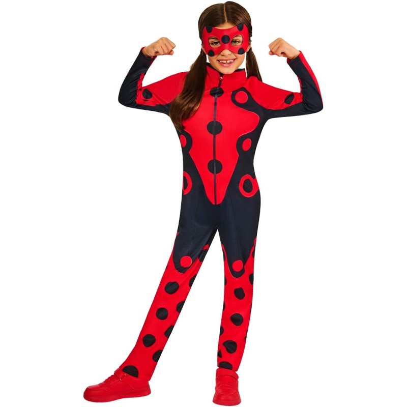 Rubies Costume ufficiale Zag America Miraculous Ladybug per bambini Tg.M (9/10 anni) 134-140 cm