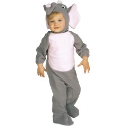 Rubies Costume Elefante per neonato 12/18 mesi, Tuta con cappuccio e coda