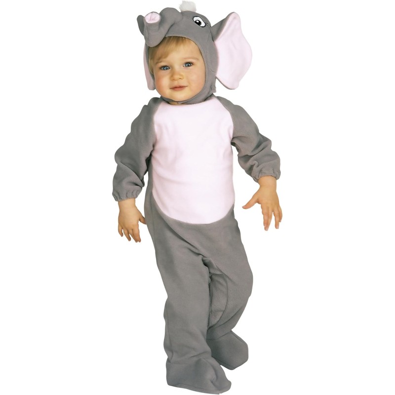 Rubies Costume Elefante per neonato 12/18 mesi, Tuta con cappuccio e coda
