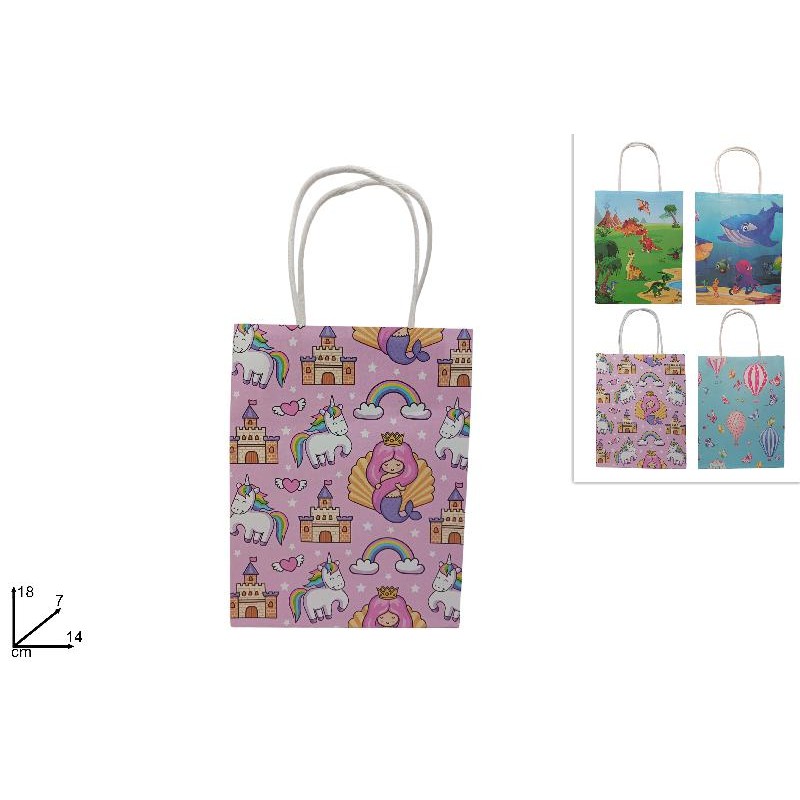 Busta Regalo Bimbi 14x7x18 cm, modelli assortiti, 1 pezzo