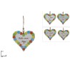 Appendino Cuore Legno Festa Papà cm 8,5x9 cm, modelli assortiti, 1 pezzo