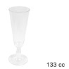 Flute Plastica 6 Pz Trasparenti da 133 cc