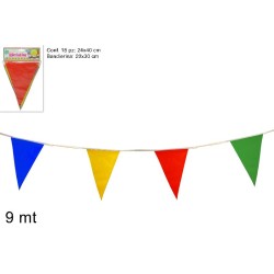 Bandierine Triangolari Colorate 20 Pezzi
