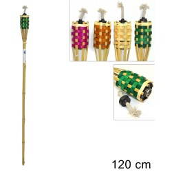 Torcia Bamboo 120 cm, colori assortiti, 1 pezzo
