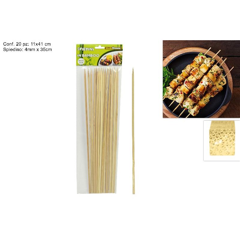 Spiedini Bamboo 35 cm, 20 Pezzi