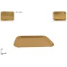 Vassoio Oro 22x31 cm, Set da 2 pezzi